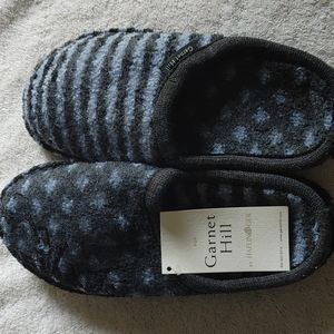 Garnet Hill wool "Dot and Stripe" slipper size 8